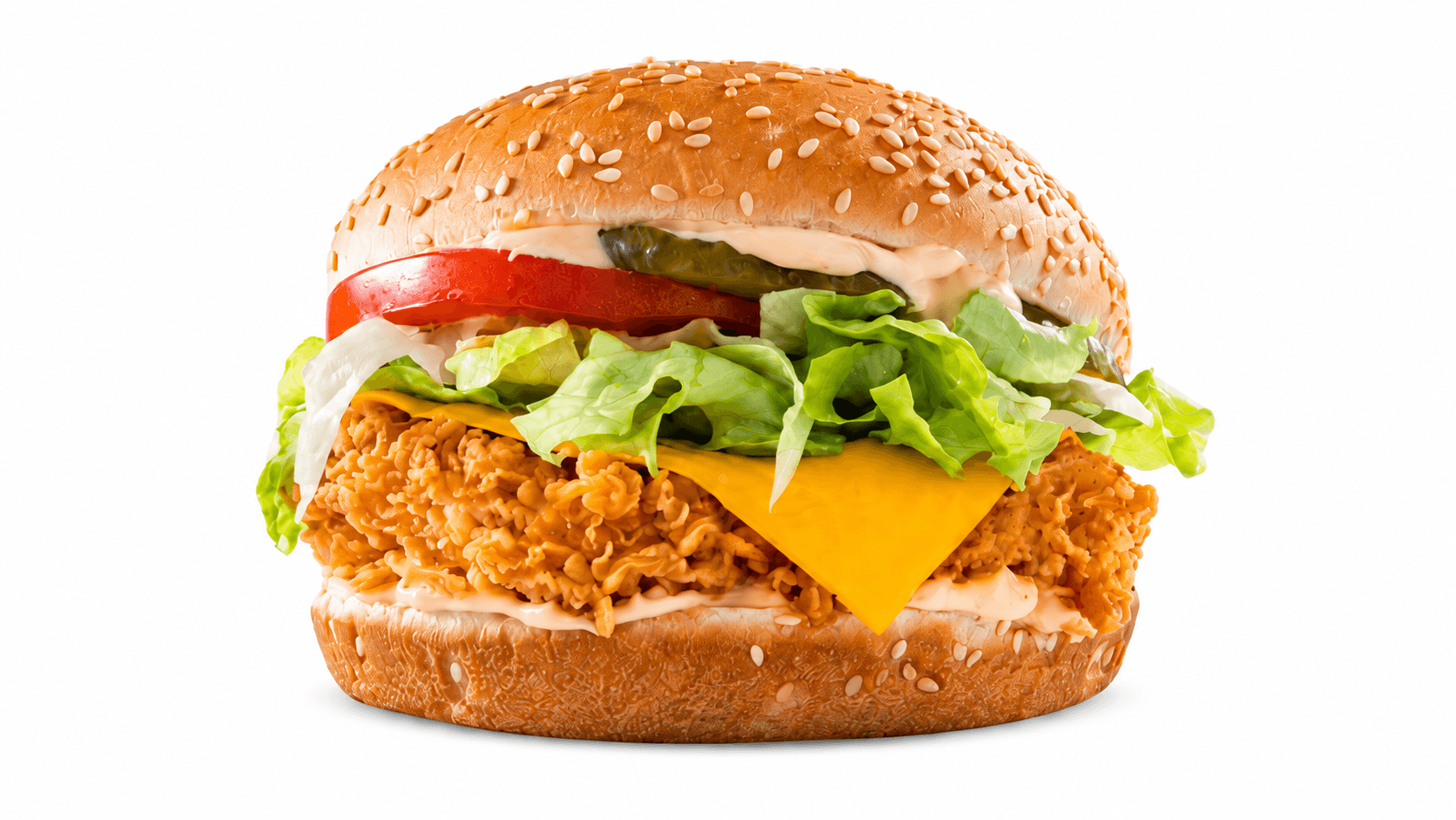Cheese Chicken Burger - Heb's Bllok