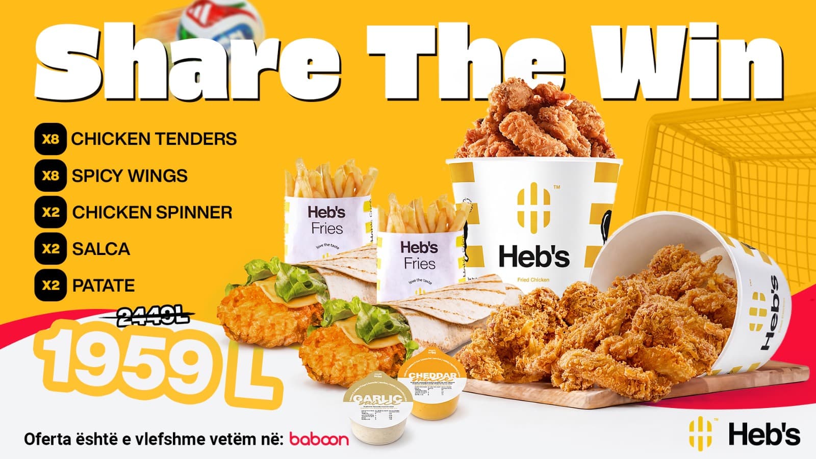 SHARE THE WIN (OFERTA VLEN VETËM NË BABOON) - Heb's Bllok