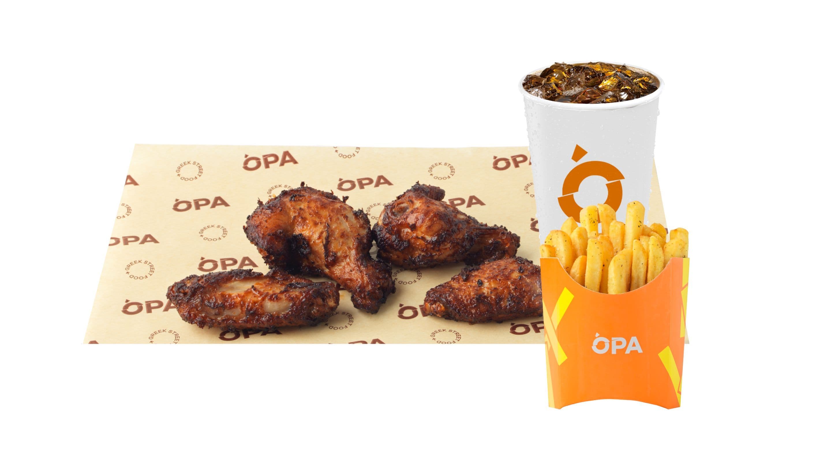 BBQ Chicken Wings (6cope) Combo - Menu Item