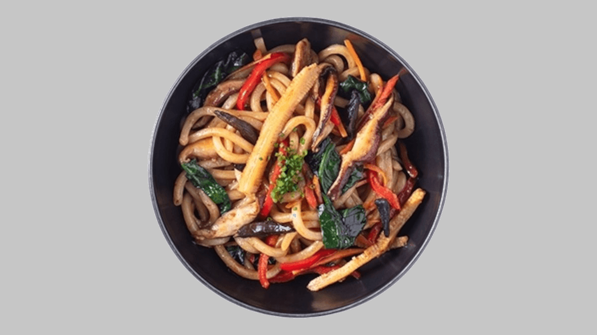 Udon Me Perime & Salcë Me Hudhër Të Zezë - Menu Item