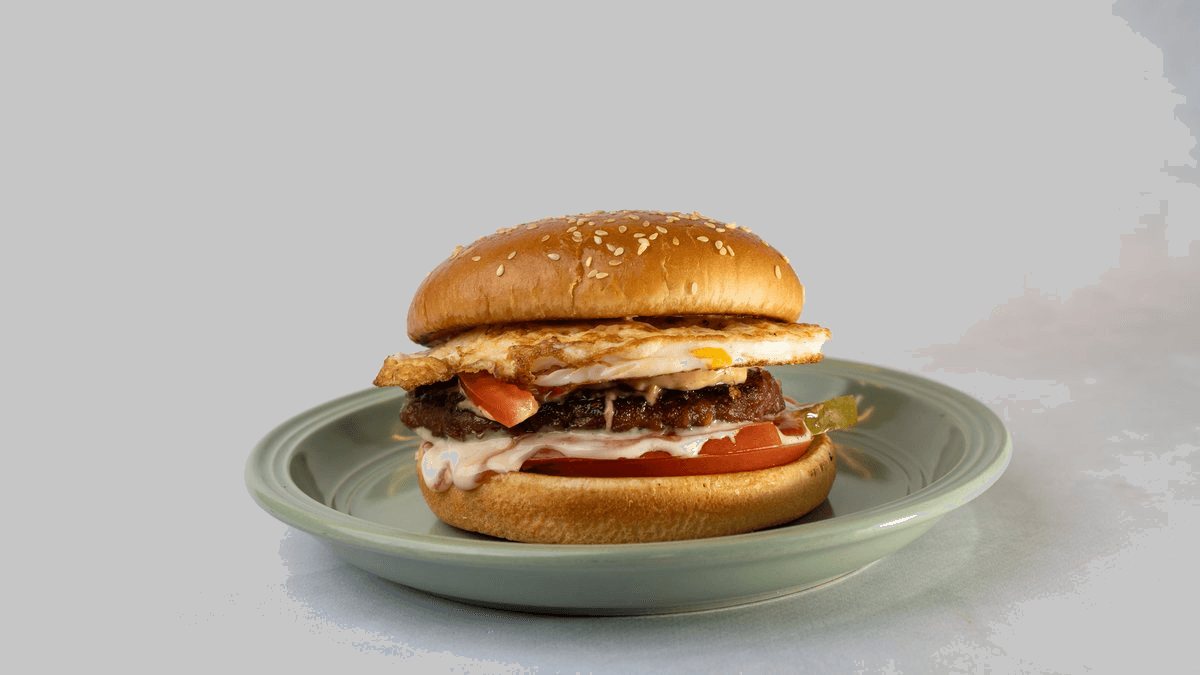 Hamburger With Eggs - Menu Item