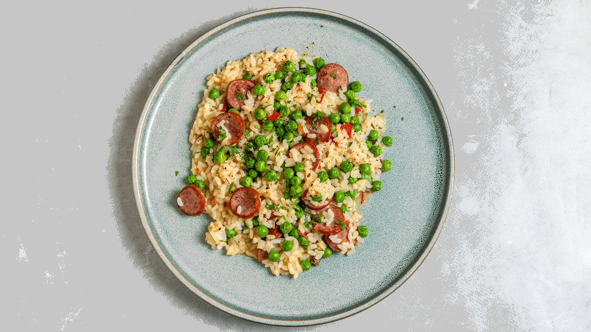 Sausage Pea Risotto - Menu Item