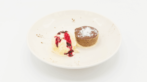 Soufflé Al Cioccolato Con Gelato - Menu Item