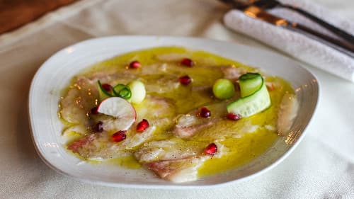 Carpaccio Sea Bass - Menu Item