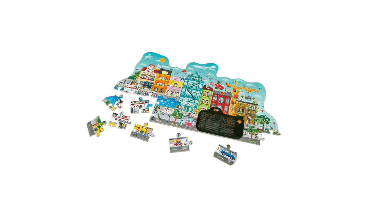 Puzzle Di Città Animata Aperto - Menu Item