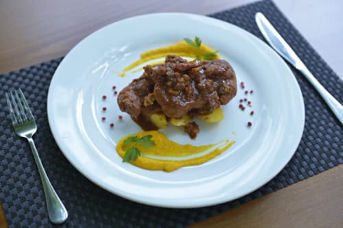 Fileto Gici Me Birrë Të Kuqe, Kanellë Dhe Arra - Menu Item