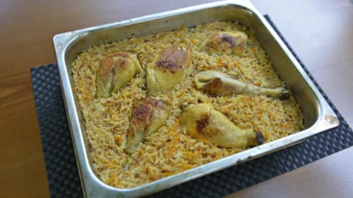 Tavë Me Klitharaqe Dhe Kofsha Pule - Menu Item