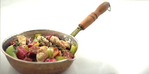 Tiganja Me Mish Derri Dhe Suxhuk - Menu Item