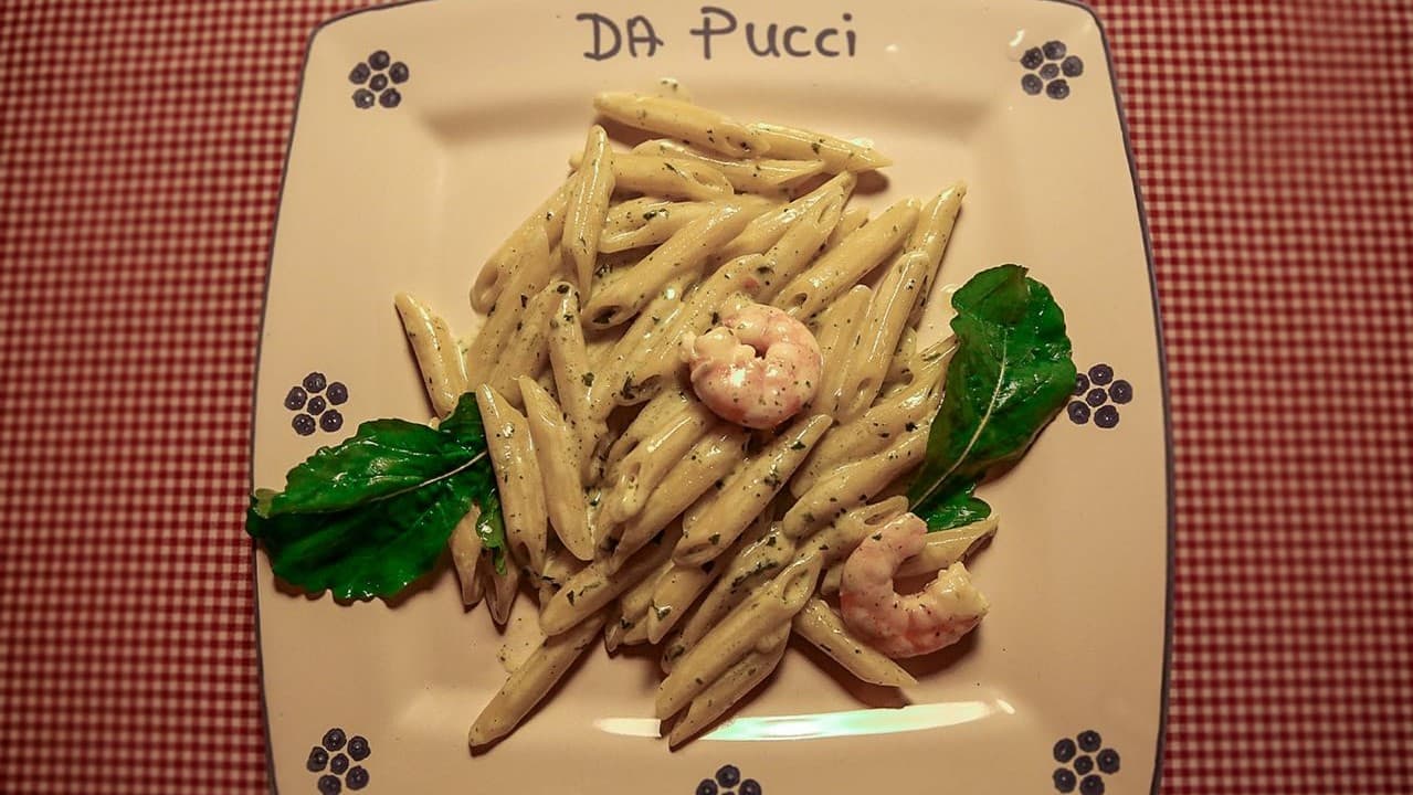 Pene Karkalec Bizele Pesto Gjenoveze - Menu Item